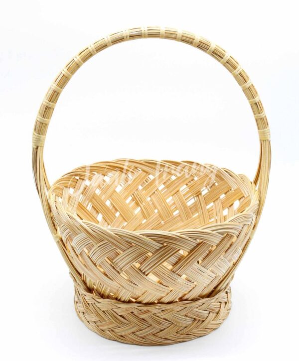 Basket made from bamboo stems