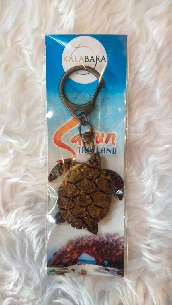 1 inch green sea turtle keychain