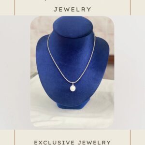 South Sea Pearl Pendant & Crystal Necklace