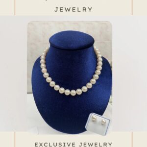 Fresh Water Pearl Necklace & Earrings Stud