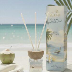 Reed Diffuser พรีเมียม สูตร non-alcohol กลิ่น Nai Harn Salted Sea Whisper